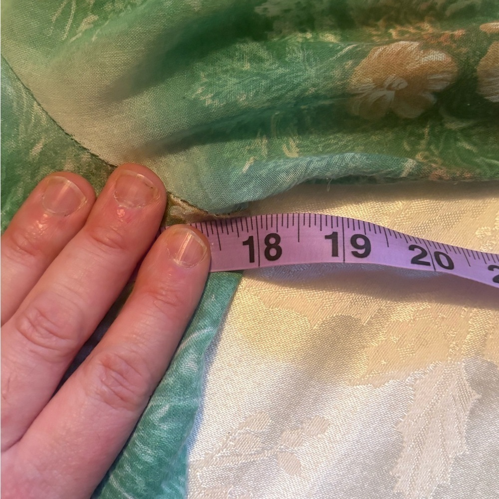 Vintage Floral Green Dress - Picture 9 of 11